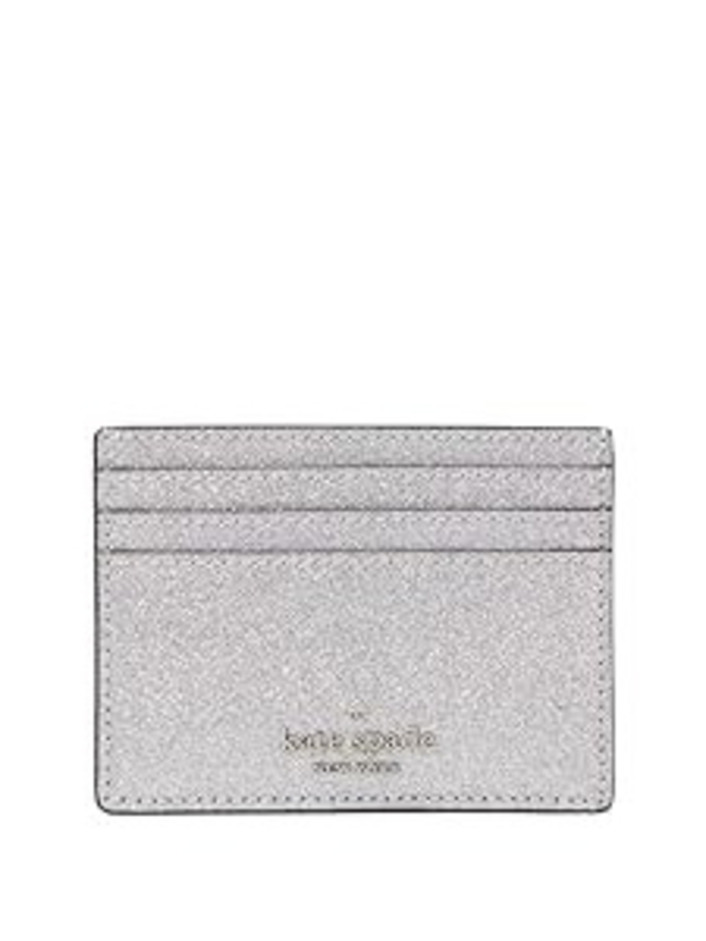 kate spade NWOT Silver Glitter Cardholder